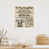 Adorable Letter To Daughter | Lovely Gift ポスター (キッチン)
