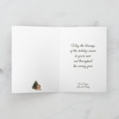 Adorable Lion and Decorated Tree Art シーズンカード (内部)