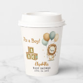 Adorable Lion Baby Shower Boy 紙コップ (裏面)