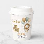 Adorable Lion Baby Shower Boy 紙コップ (正面)