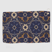 Adorable Lion Cub Sitting Portrait Illustration ゴルフタオル (横)