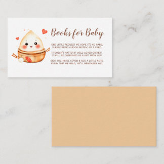 Adorable Little Dumpling Baby Shower Books for Bab エンクロージャーカード