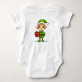 Adorable Little Elf – Festive Baby Bodysuit-Shirt ベビーボディスーツ (裏面)