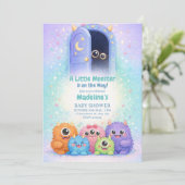 Adorable Little Monster Baby Shower Invitation  招待状 (スタンド正面)