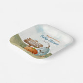 Adorable Little Pumpkin Baby Shower Party  ペーパープレート (傾斜あり)