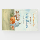 Adorable Little Pumpkin Baby Shower Sign Banner 横断幕 (横)