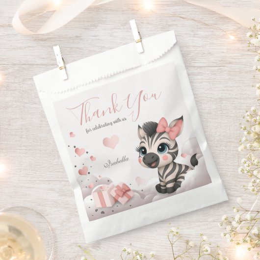 Adorable little zebra  フェイバーバッグ (クリップ留めされた状態)