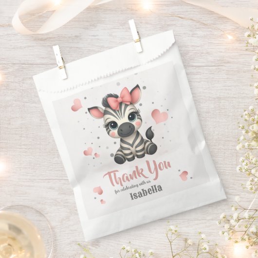 Adorable little zebra  フェイバーバッグ (クリップ留めされた状態)