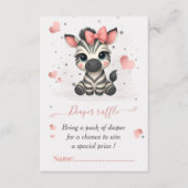 Adorable little zebra baby girl エンクロージャーカード (正面)