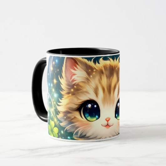 Adorable Magical Cat Mug & Pillow – Cute Fantasy  マグカップ (正面左)