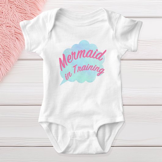 Adorable “Mermaid in Training” bodysuit ベビーボディスーツ