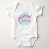 Adorable “Mermaid in Training” bodysuit ベビーボディスーツ (正面)