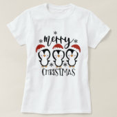 Adorable Merry Christmas Penguins, Perfect Gift! Tシャツ (デザイン正面)