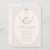 Adorable Modern Bow Asian Dumpling Baby Shower  招待状 (正面)