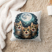 Adorable Moon Gazer Kittens - Sparkling Starlight  クッション (ブランケット)