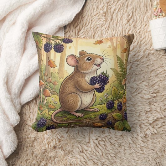 Adorable Mouse Forest Animals  クッション (ブランケット)