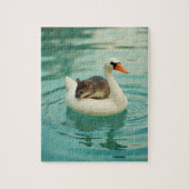 Adorable Mouse on a Swan Pool Float ジグソーパズル (縦)