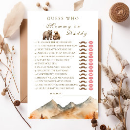 Adorable Neutral Bear Guess Who Mommy or Daddy