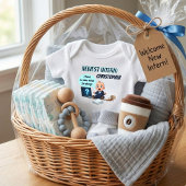 Adorable Office Humor: Funny "Newest Intern" ベビーボディスーツ