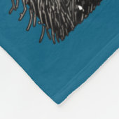 Adorable Ossum In Santa Hat Snowy Winter Christmas フリースブランケット (角)