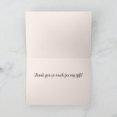 Adorable Otter Girl Baby Shower Sage & Pink Floral サンキューカード (内部)