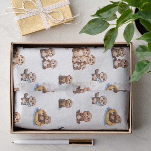 Adorable Otters! 薄葉紙 (ギフト)