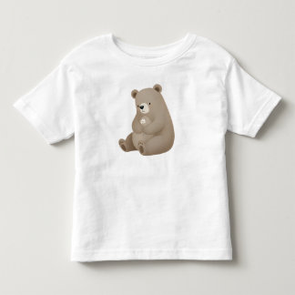 Adorable Ours Brun à la Marguerite – Illustration トドラーTシャツ