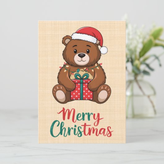 Adorable ours de noël - Merry Christmas 招待状 (スタンド正面)