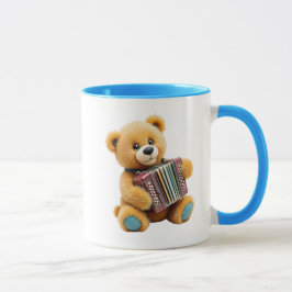 Adorable ourson jouant de l’accordéon. マグカップ