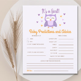 Adorable Owl Baby Shower Girl