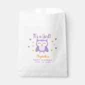 Adorable Owl Baby Shower Girl フェイバーバッグ (正面)