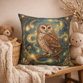 Adorable Owl Forest Animals  クッション