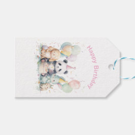 Adorable Panda Animal Birthday Gift Tag ギフトタグ