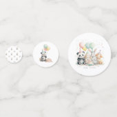 Adorable Panda Birthday Party Paper Plate コンフェッティ (正面)