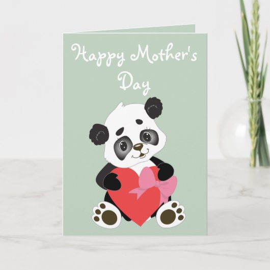 Adorable Panda Mother’s Day カード (正面)