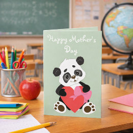 Adorable Panda Mother’s Day カード