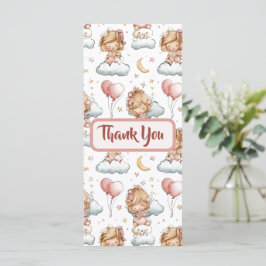 Adorable Pastel Baby Girl Shower Thank You Card