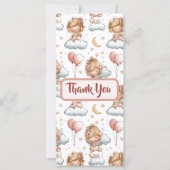 Adorable Pastel Baby Girl Shower Thank You Card (正面)