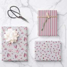 Adorable Pastel Pinks Wrapping Paper Sheets ラッピングペーパーシート