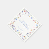 Adorable Pastel Wildflower Garden Baby Shower スタンダードカクテルナプキン (角)