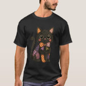 Adorable Patchwork Cat Scary - Cute Kitty Hallowee Tシャツ (正面)