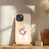 Adorable Peach Check Rose Wreath White Dove Bible  Case-Mate iPhoneケース