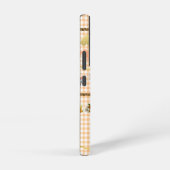 Adorable Peach White Checks Gold Hearts Bees Bible Samsung Galaxyケース (右側面)