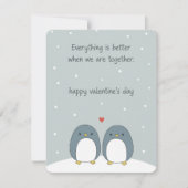 Adorable Penguin Love Valentine Card For Him Her シーズンカード (正面)