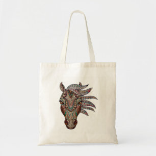 Adorable pfergekopf metallized horse head トートバッグ