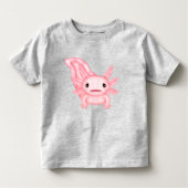 Adorable Pink Axolotl Toddler Baby T-Shirt トドラーTシャツ (正面)