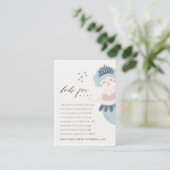 ADORABLE PINK BLUE LITTLE MERMAID INVITE BABY SHOW エンクロージャーカード (スタンド正面)