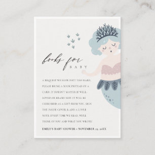 ADORABLE PINK BLUE LITTLE MERMAID INVITE BABY SHOW エンクロージャーカード