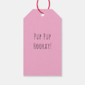 Adorable Pink Corgi Birthday Customizable ギフトタグ (裏面)