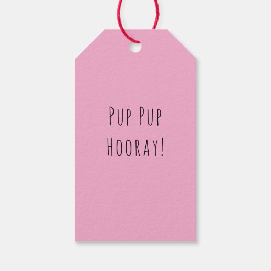 Adorable Pink Corgi Birthday Customizable ギフトタグ (裏面)